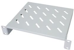 LogiLink Konzolos polc 10" -os rackbe szereléshez, 200 mm, 1U, világosszürke (ACT111)