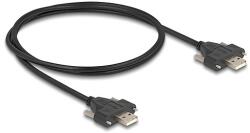 Delock USB 2.0 A-típusú kábel apa apa csavarokkal 1 m fekete (80479)