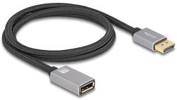 Delock DisplayPort bővítőkábel 8K 60 Hz 1 m szürke fém retesz nélküli (81079) - dellaprint