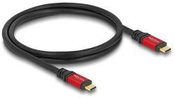 Delock USB 20 Gbps kábel USB Type-C apa - apa PD 3.0 100 W E-Marker 0, 8 m piros fém (80652)