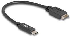 Delock USB 10 Gbps kábel E-típusú A kulcsos USB 20 tűs apa USB Type-C apa 25 cm (85528)