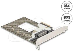 Delock PCI Express 4.0 x4 kártya - 1 x NVMe M. 2 kulcs M 110 mm vagy U. 2 csatlakozó (90854)