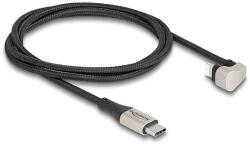 Delock Adat- és töltőkábel USB Type-C - Lightning iPhone és iPad 180 -ban hajlított 1 m Mfi (80025)