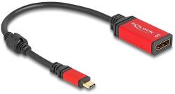 Delock USB Type-C - DisplayPort adapter (DP Alt Mode) 8K 30 Hz-hez HDR funkcióval piros (60052)