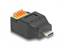 Delock USB Type-C 2.0 apa - Terminal block adapter nyomógombbal (66456)