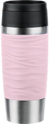 emsa TRAVEL MUG Waves thermal mug (light pink/stainless steel, 0.36 liters) (N2021400)