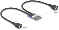 Delock Mini PCIe adapter teljes méret - 2 x USB 2.0 A-típus anya 30 cm (64346)