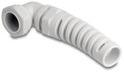 Delock Kábel tömszelence PG21 90 hajlított feszültség mentesítős szürke (60590)