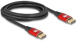 Delock DisplayPort kábel 8K 60 Hz 3 m piros fém (80606) - dellaprint