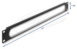 Delock 19 kábelátvezetés sarokvédővel 1U fekete (67275)