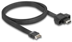 Delock USB 10 Gbps szalagkábelhez E-típusú A kulcsos 20 tűs apa csatlakozó - USB Type-C anya rögzíthető csatlakozó, kábelhossz 75 cm (85760) - dellaprint