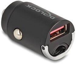 Delock Mini autós töltő A-típusú USB 18 W-tal (64277)
