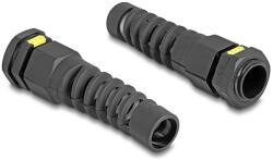 Delock M20 kábel tömlőszelence IP68 ventillációval és feszültségmentesítéssel, valamint IP68 por és vízhatlan fekete 2 db. (60626)