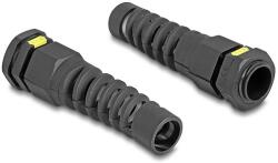 Delock M16 kábel tömlőszelence IP68 ventillációval és feszültségmentesítéssel, valamint IP67 por és vízhatlan fekete 2 db. (60625)