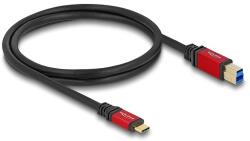 Delock USB 5 Gbps kábel USB Type-C apa - USB B-típusú apa 1 m piros fém (80612)