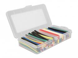 Delock 196 db. különböző színű, 2: 1 zsugorodási arányú hőre zsugorodó tömlő rekeszes tároló dobozban (20736)