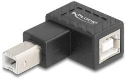 Delock USB 2.0 adapter B-típusú USB apa B-típusú USB anya 90 -ban balra hajlított (67207)