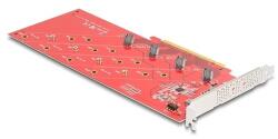 Delock PCI Express x16 kártya - 4 x belső NVMe M. 2 Key M 110 mm - elágazás (90617)