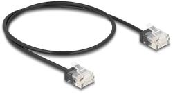 Delock RJ45 hálózati kábel Cat. 6 UTP ultra vékony 0, 5 m, fekete (80370)