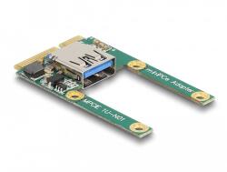 Delock Mini PCIe I/O 1 x A-típusú USB 2.0-s csatlakozó (teljes méret/fél méret) (80039) - dellaprint