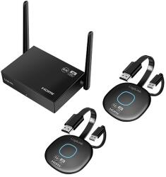 LogiLink HDMI BYOD videokonferencia készlet, vezeték nélküli, 50m, 30to1, Multicast, 4K@60Hz (HDW0112)