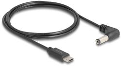 Delock USB Type-C tápkábel - DC 5, 5 x 2, 1 mm méretű apa hajlított 1, 5 m (85398)
