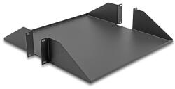 Delock 19 kétoldalas polc akár 46 kg teherbírással 500 mm mélységtől 2U sötétszürke (66748)