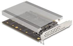Delock PCI Express x16 kártya - 4 x belső NVMe M. 2 Key M hűtőbordával - elágazás (H x Sz 145 x 111 mm) (90210)