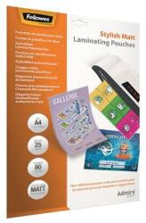 Fellowes Meleglamináló fólia, 80 mikron, A4, matt, 25 db, FELLOWES "Admire Stylish (5602101) - nyomtassingyen