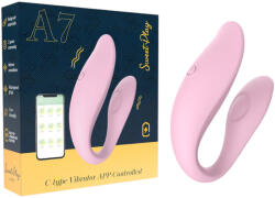 Sweet Play Erospace Sweet Play - vibrator pentru cuplu controlat prin aplicație (roz) (5906647270026) Vibrator