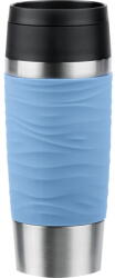 emsa TRAVEL MUG Waves thermal mug (light blue/stainless steel, 0.36 liters) (N2021300)