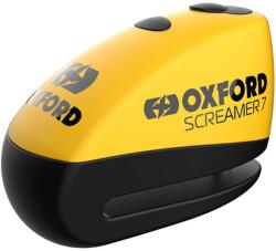Oxford Blocator frână disc Oxford Screamer 7 cu alarmă integrată, galben-negru (AIM005-215)