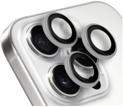 Obal: me Apple iPhone 15 Pro/15 Pro Max tempered glass kamera védő üvegfólia, white titanium (fehér) (57983125790)
