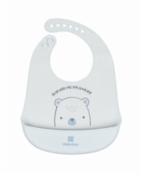 KikkaBoo előke szilikon Bear with Me kék - babamarket