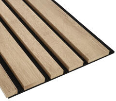 Decowall Diverse lamella falpanel - famintás falburkolat, különböző szélességű lécek, filces (260 cm x 30 cm) natúr (1413060P)