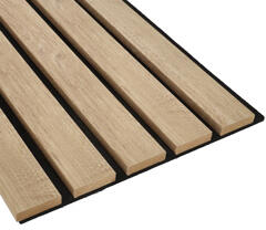 Decowall Lamella falpanel - fa hatású lécek filc hátlapon (260 cm x 30 cm) - natúr tölgy lamella (1413070P)