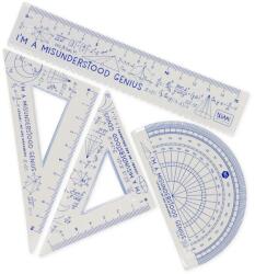  Legami vonalzókészlet, 4 részes, műanyag, hajlítható, képletek (RS0004)