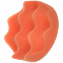  Polírozó szivacs, hullámos, közepes keménységű, tépőzáras korong, gofrimintás, narancssárga, 100 mm