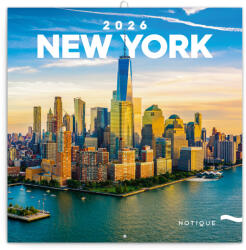 Realsystem Falinaptár képes lemeznaptár 300x300mm, New York Realsystem 2026 - vegyesbolt