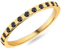  Női jegygyűrű fekete gyémántokkal 1, 7 mm IZKR025-F-B