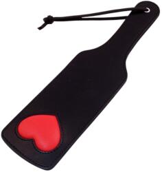  Rouge - valódi bőr, szíves paskoló (fekete) - erotikashow