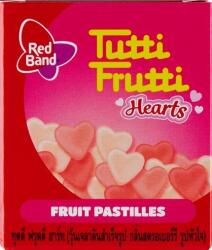 Red Band Tutti Frutti Hearts желирани пастички с плодов вкус 15g