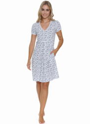 Doctor Nap Cămașă de noapte dama DOCTOR NAP TCB. 5335 NAVY BLOOM: M (TCB.5335.NAVY_BLOOM M)