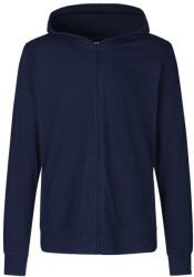 Neutral Könnyű cipzáras pulóver kapucnival organikus Fairtrade biopamutból - Tengerészkék | 3XL (NE-O62301-1000211969)