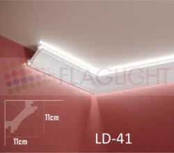  Ld-41 Декоративен профил за скрито led осветление ► 2метра (ld41)