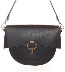  Fekete bőr női táska (24-12-1 BLACK)