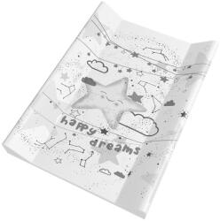 Bergon Puha vállas pelenkázó lap 50x80cm - Szürke csillagos