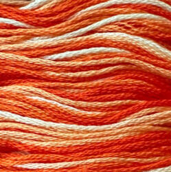  Ispe osztott hímzőfonal 8m színátmenetes 023 - Narancsos