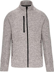 Kariban Férfi poliészter cipzáras dzseki, Kariban KA9106, Light Grey Mélange-XL (ka9106lgme-xl)