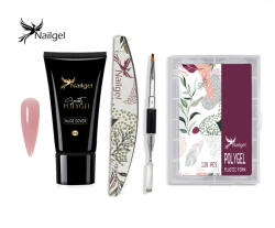 Nailgel Polygel készlet NUDE COVER géllel és kiegészítőkkel